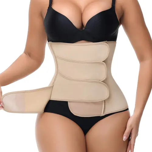 JOSHINE SHAPER Women's Plus Size Wrap Waist Trainer Belt - Lightweight, Comfortable Breathable Fabric Faja, Buckle Cincher Corset, Strap Belly Band Underwear with Compression for Spring-Summer Sports Clothes