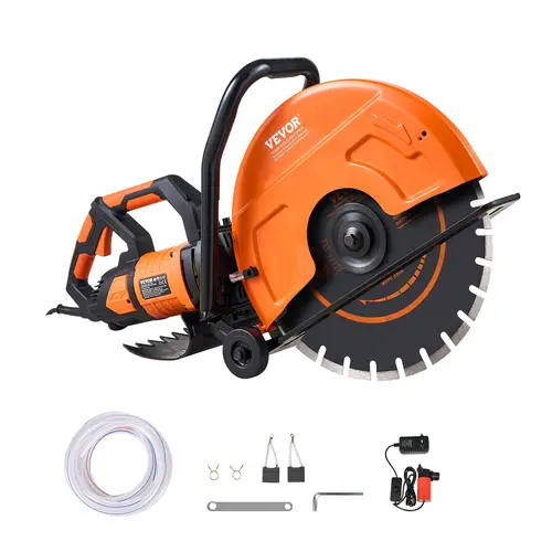 【DealsForYouDays】VEVOR Electric Concrete Saw, Various specifications, Motor Circular Saw Cutter with Adjustable Cutting Depth, Wet Disk Saw Cutter Includes Water Line, Pump and Blade, for Stone, Brick, Diamond Saw Blades,father'sdaygifts