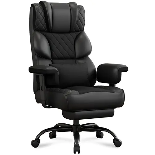 Vonesse Big and Tall Office Chair, Computer Chair with Soft Adjustable Armrests, Ergonomic Gaming Chair with Breathable Linen Design, Executive Chairs with Footrest  V3048A