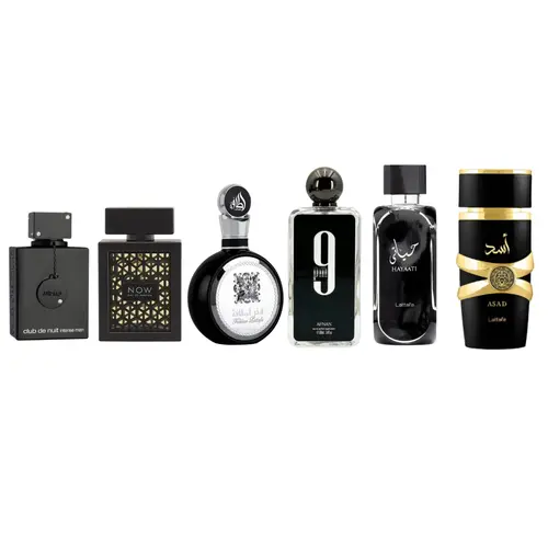 Armaf Mega Combo for Men - Armaf Intense EDT 3.6FL.OZ, Lattafa Asad,Lattafa Fakhar, Lattafa Hayati &Lattafa Now Black , Afnan 9PM 3.4FL.OZ - Fragrance Collection