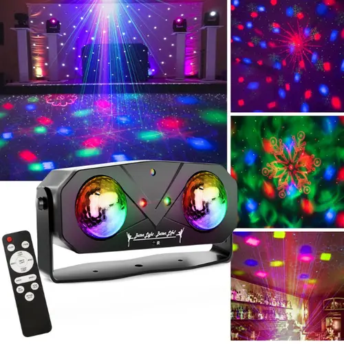 Lumoonosity Laser Party Light Projector - Starlight, Ocean Effects, Remote Control, Sound Activated, 360-Degree Hanging, Indoor & Outdoor Mood Lighting, Colorful Glow Dynamic Novelty Lighting