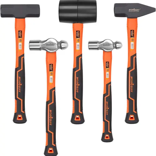 HORUSDY 5-Piece Hammer Set, 16oz Ball Pein Hammer | 32oz Ball Pein Hammer | 32oz Rubber Mallet | 3lb Sledge Hammer | 3lbCross Peen Hammer, TikTokShopBlackFriday