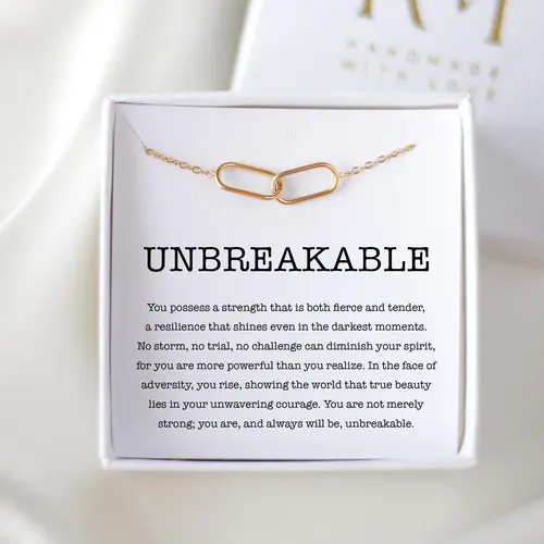 modmints Unbreakable Interlocking Rings Necklace, Minimalist Waterproof Jewelry for Women, Tarnish-Resistant Metal with Adjustable Chain, Womens Gifts, Minimalist Chain, Necklaces, Gifts For Women