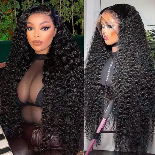 Lemoda 200% Density 15A Virgin 13x6 Full Lace Frontal Wig Human Hair 13x4 Water Wave density Human Hair HD Transparent Curly Front Wigs
