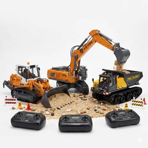 (Price Drop!)1:50 RC Excavator 90% Metal Parts - All Terrain Remote Control Digger, Hobby Grade Collectible Model for Adult Construction Fans