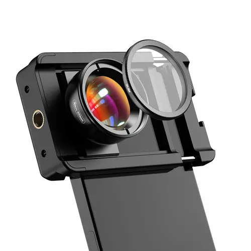APEXEL 100mm Professional Optical Macro Lens with Polarizing Filter - Creator Kit for iPhone, Android Mobile Devices, Cellphone Camera Phone Accessories, Ideal for Nail Art Photos