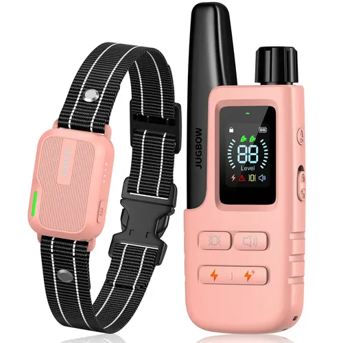 Jugbow Dog Training Collar - 4500FT Dog Static Collar with Remote, 4 Training Modes, Security Lock, IPX8 Waterproof, Rechargeable e-Collar for All Breeds Barking Collar Pet Products DT61