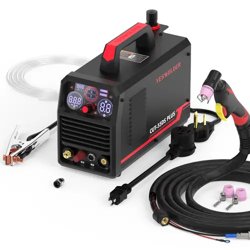 YESWELDER CUT-55DS-PLUS 110/220V 55Amp Non-Touch Pilot Arc Air Power, Rust/Paint Removal, Plate/Grid Cutting Tool
