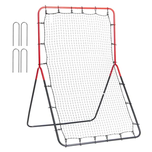 【toolupgrade】VEVOR Baseball And Softball Rebounder Net, 3 x 4.5 ft PitchBack Baseball Pitching Nest, 3-Way Baseball, Softball Pitchback Net, Fielding Trainer, Bounce Back Net for Fielding/Throwing Practice