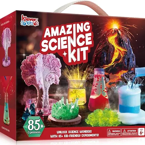 Amazing Science Kits- 85+ /130+/50+Experiments Educational Toys, STEM Activities with Erupting Volcano and Growing Crystal Tree for Kids Aged 6 7 8+ toys boys