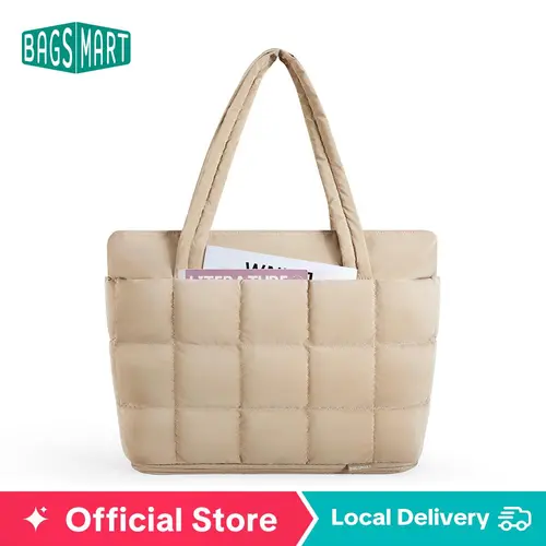 BAGSMART Bubble 22L-28L Expandable Puffer Travel Tote Bag, Puffer Small tote bag with Zipper, Travel Tote Bags Casual Handbags Nurse Bag tiktokshopsummersale