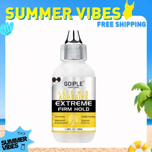 【SUMMER VIBES】Goiple Lace Glue for Lace Wigs 38ML- Waterproof Wig Glue Strong Hold Adhesive Transparent Hair Bonding for Hair Replacement Ponytail Extensions Love At First Find,back to school