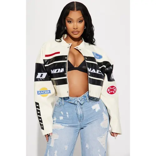 Monaco Cropped Jacket - Ivory/combo