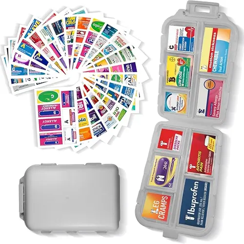Travel Daily Pill Container Mini Medication Organizer Storage Pill Organizer Travel Essentials Pill Case 7 Day Pill Organizer