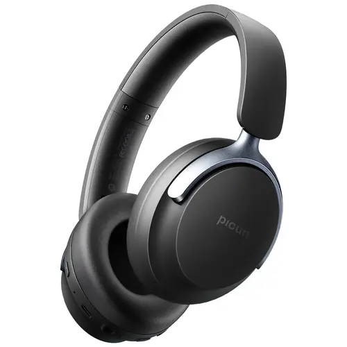 Picun NC60 High Quality Over-Ear Noise Canceling Headphones - 48dB ANC, Bluetooth 5.4 Wireless Headphones, 80H Playtime, Transparency Mode, Stereo Bass, App-Controlled Custom EQ, Foldable, Hands-Free, 3.5mm Wired for Travel, Home