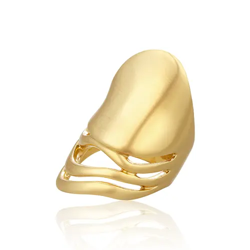 Aprilery Chunky Dome Ring, Bold Statement Jewelry with Matte Finish, Hypoallergenic and Anti-Tarnish for Parties & Everyday Wear