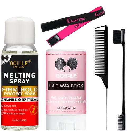 Goiple 5 Count Wig Melting Spray Strong Hold No Residue Lace Bond Adhesive for Closure Wigs and Hairline Creates an Invisible Secure Seal