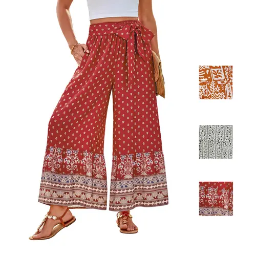【New Arrival】Grace Karin vacation pants  Bohemian loose resort trousers in a trendy comfortable fabric, Baggy, Oversized