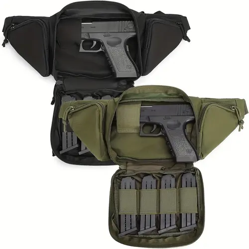 Concealed Carry Fanny Pack - Hidden Buckle Waist Pack with Cartridge Clip Pouch, Tactical Accessories for EDC Items (Sports & Outdoor Running Use)