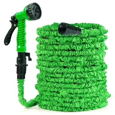 100FT Expandable Garden Hose, Water Pipe Flexible Hose with 7 Function Spray Nozzle for Watering Lawn Yard Garden Car Washing Pet Cleaning Easy Storage Ergonomic Design【SummerVibes】