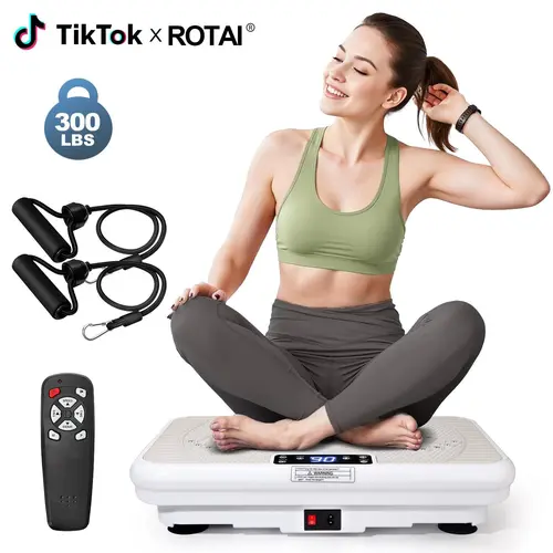 ROTAI Vibration Plate Lymphatic Drainage Machine for Full Body Workout and Relaxation Vibration Platform  Low Noise Max Weight 330LBS, for Wellness and Fitness Home Gym Equipment #Summervibes
