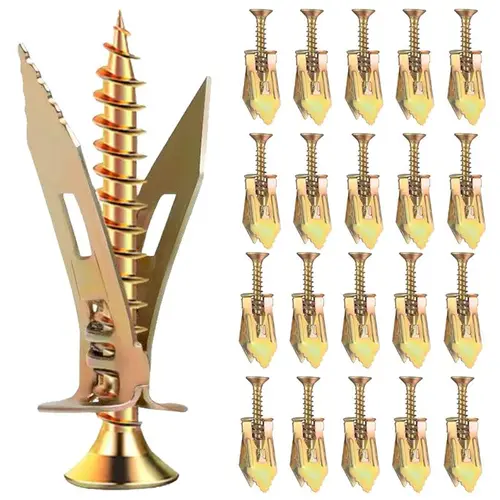 Drywall Self Drilling Anchors with Screws, Heavy Duty Fastening, 200pcs Hollowwall Anchors Kit, Wall Anchor for Hanging Photo, Home Organizer, Home Accessories, Hardware, Mechanic Tools, Self Tapping Screws