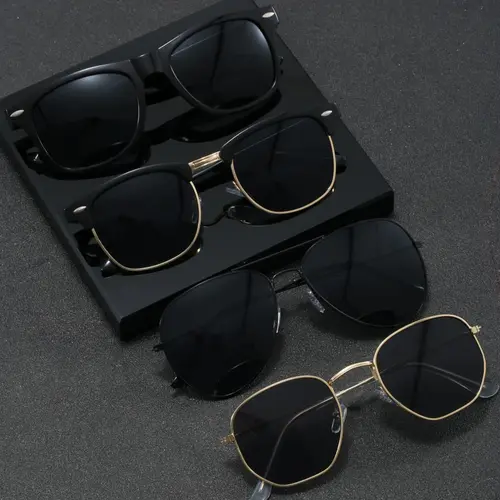 Men's Square & Aviator Frame Glasses, Trendy Casual Glasses for Everyday Use, Fashion Accessories for Outdoor Activities, Stylish Glasses, Fashion Eyewear