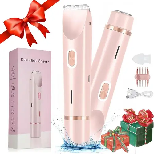 BETYPECA Women's Electric Bikini Trimmer - Cordless Rechargeable 2-in-1 Bikini Shaver, Compact ABS Plastic, Shaving Safe, Underarm/Body Hair Depilatory, Waterproof Wet/Dry Use, Christmas Gift, Cordless Rechargeable Trimmer