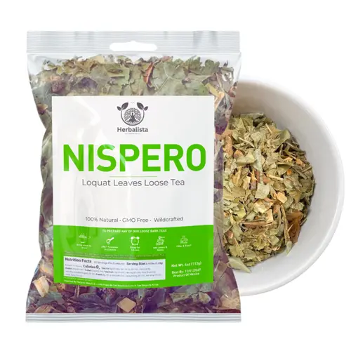 Herbalista - Nispero Herbal Tea - Loquat Leaf | Wildcrafted Loose Leaf Herbal Tea | Natural Mexican Herb for 30+ Cups | Premium Quality Wild Harvested Herb