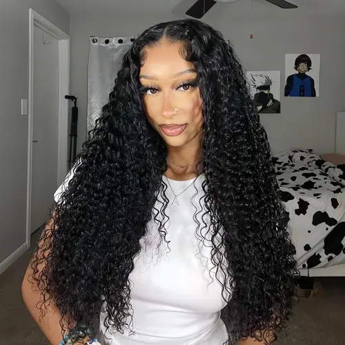 CheetahBeauty 13×6 HD Transparent Lace Front Deep Wave Wig Human Hair Pre Plucked Pre Cut Deep Wave Wig for Black Women #tiktokshopsummersale