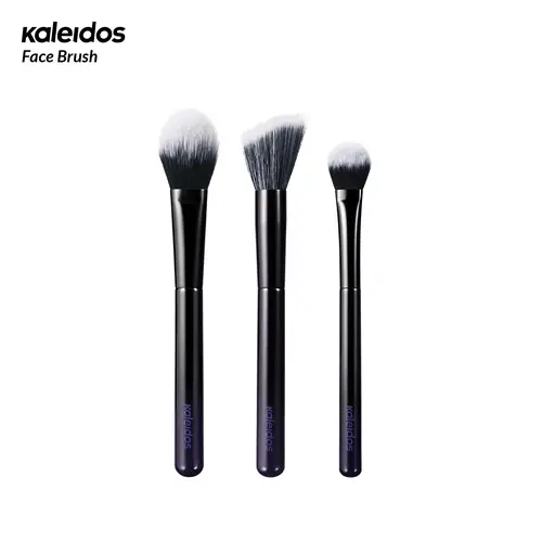 Kaleidos Multifunctional Makeup Brush Set - 3-Pieces Simplifies Full-Face Prep, Soft Bristle Blending Brushes for Contour, Blush, Highlighter, Festival Makeup, Cosmetic Gift
