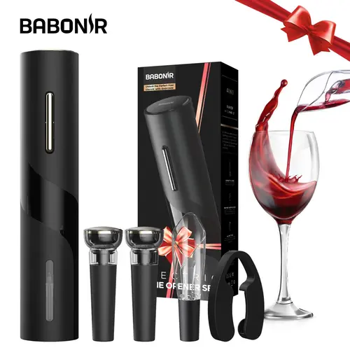 Electric Wine Opener Set - Automatic Electronic Bottle Tool, Vacuum Stoppers, Wine Aerator Openers, Foil Cutter, Modern Kitchen Utensils, Christmas Holiday Gifts,back to school,back to school haul