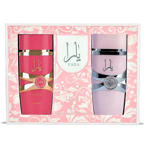Lattafa 5th Anniversary 2-Piece Multi-Pack Scented Gift Set - Women's Perfume (Yara 100ml, Yara Candy 100ml)