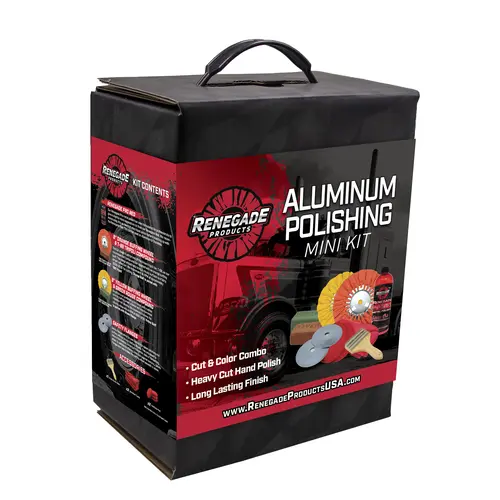 Renegade Products Aluminum Polishing Mini Kit - Cut & Color Combo for Big Rigs & Marine Equipment - Professional Grade Tools & Compounds