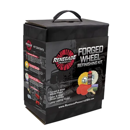 Renegade Products Forged Wheel Refinishing Kit – Full Buffing & Metal Finishing Kit for Billet & Forged Aluminum Wheels Car Paint Waxing Car Detailing Tools