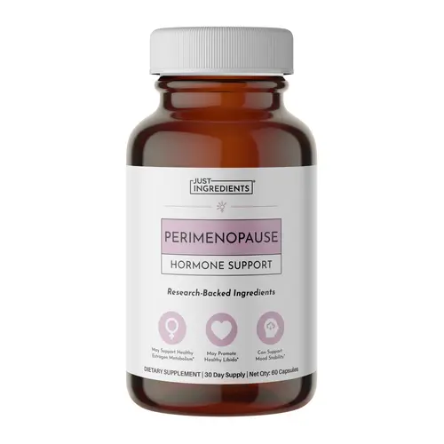 Just Ingredients Perimenopause Support Supplement for Hormone Regulation & Menstrual Cycles 30 Day Supply 60 Capsules