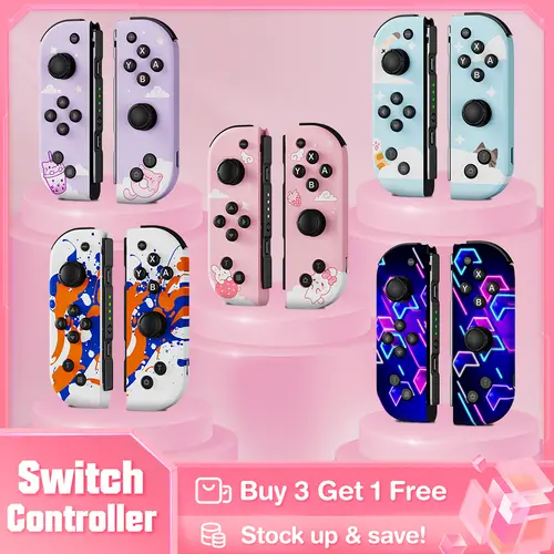 Game Switch Controller for Nintendo Switch - Joypad L/R Compatible with Switch/Lite/OLED (Pink), Accessories, Console, Wireless Console Controller