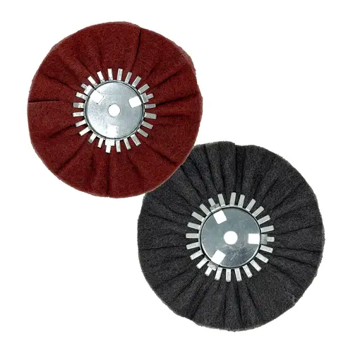 Renegade Products Ultra-Fine & Very Fine Satin Airway Buffing Wheel for Angle Grinders - Surface Prep & Finishing Wheel for Metal Polishing, Aluminum, and Stainless Steel
