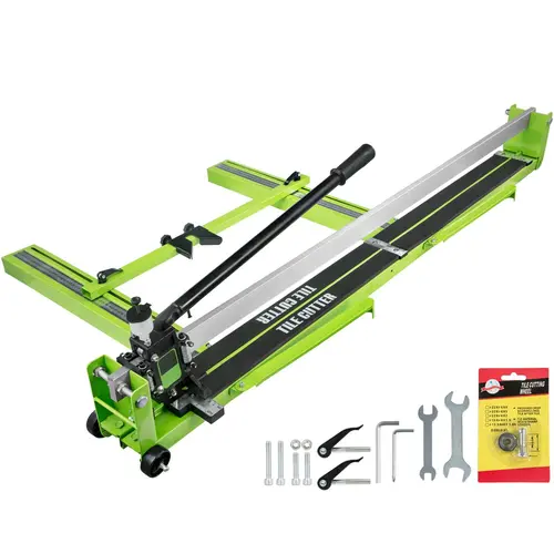 VEVOR Heavy Duty Manual Tile Cutter - All-Steel Frame (32-48 in), Tools and Gadgets Work Tool with Laser Guide, Bonus Spare Cutter, Precision Positioning Cutting for Porcelain Ceramic Floor Tiles