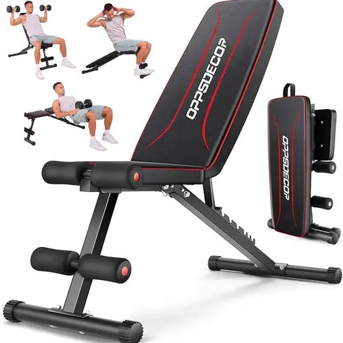 OPPSDECOR Weight Bench Press, Adjustable Workout Benches for Home Gym Dumbbell Exercise, 660 LB Stable Incline Decline Bench for Full Body Workout, 3 Sec Fast Folding Strength Training Sit up Bench,summerwins,father'sdaygifts(Black,White,Pink)
