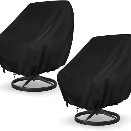 2-Pack Outdoor Swivel Chair Covers, 420D Oxford Fabric Weatherproof Winterproof Dustproof Patio Furniture Covers, 35"Lx38"Wx29"H