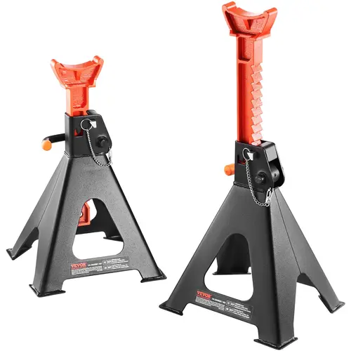 【fathersdaygift】VEVOR Jack Stands, 6 Ton (13,000 lbs) Capacity Car Jack Stands Double Locking, 14.2 -23 inch Adjustable Height, for lifting SUV, Pickup Truck, Car and UTV/ATV, Red, 1 Pair