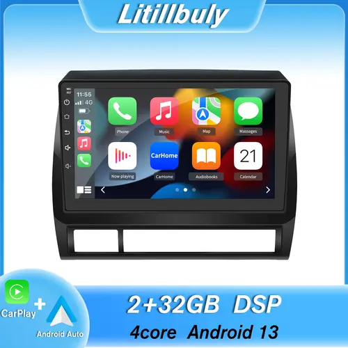 Car Stereo for Toyota Tacoma 2005-2015 touch screen has Android Auto Wireless Carplay, Bluetooth WIFI supports GPS Navigation,car accessories