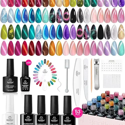 Beetles Cat Eye Gel Polish Set, DIY Nails at home gift Bunny Cutics Cosmetic Manicure Gift for women girls mothersdaygift Spring Nail Summer Nail Vacation Nail #SummerVibes