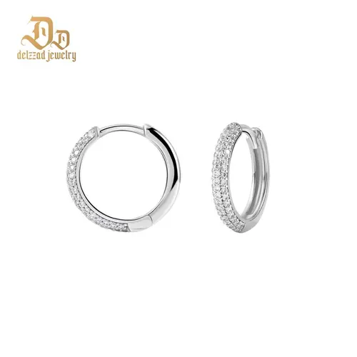 Delzzad S925 Huggies Earrings Lab-Created Moissanite Earring Moissanite Jewelry Perfect Birthday Mother’s Day Christmas Gift for Men Women Wedding Set