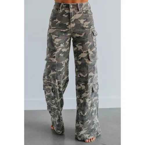 Nori Hidden Cargo Jeans - Camouflage