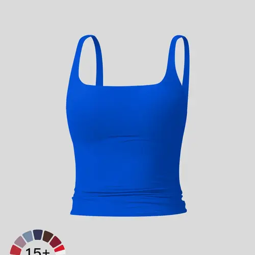 Women's Solid Color Sports Tank Top, Tight Sports Vest, Casual Comfy Breathable Sleeveless Sports Top for Yoga Gym Workout Running, Ladies Sportswear for All Seasons, Soft Stretchy Activewear