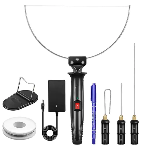 GOCHANGE 4-in-1 High Power Electric Foam Cutter Tool Kit Set - 100-240V 18W Hot Knife, Stainless Steel Bow Blade, 10m Replacement Wire for Bow - 10s Fast Heating 150°C Smooth Cut for Foam Blocks, Cosplay DIY, 18Cm Bow Hot Blade