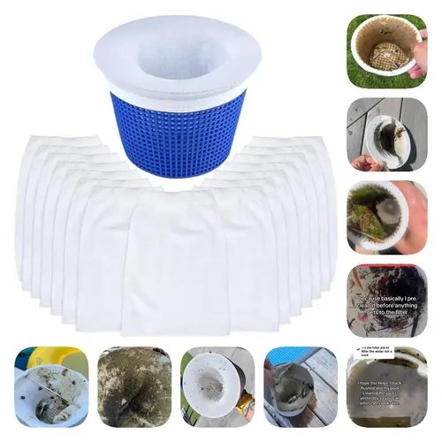 Pool Skimmer Socks for Pool Maintenance, Filtration Barriers Blocking Mosquitoes & Insects, Cleans Debris & Leaves, Pack of 20/50 Sohochic Home Care Supplies (Valentine's Day Gift for Aquatic Setups)