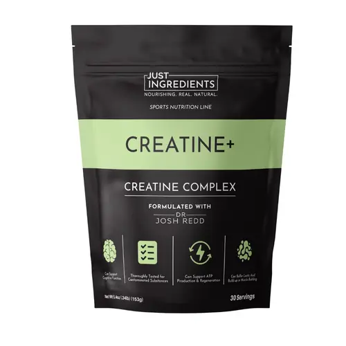 Just Ingredients Creatine Powder – 30 Servings – 5g Creatine Monohydrate – Supports Performance, Muscle Growth, Recovery & Cognitive Function